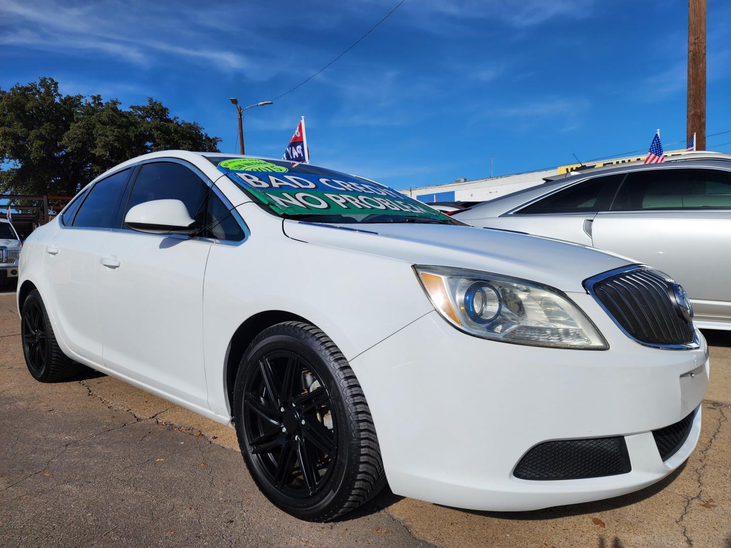 2015 WHITE Buick Verano (1G4PP5SK9F4) , AUTO transmission, located at 2660 S.Garland Avenue, Garland, TX, 75041, (469) 298-3118, 32.885551, -96.655602 - Welcome to DallasAutos4Less, one of the Premier BUY HERE PAY HERE Dealers in the North Dallas Area. We specialize in financing to people with NO CREDIT or BAD CREDIT. We need proof of income, proof of residence, and a ID. Come buy your new car from us today!! This is a very well cared for 2015 BU - Photo#1